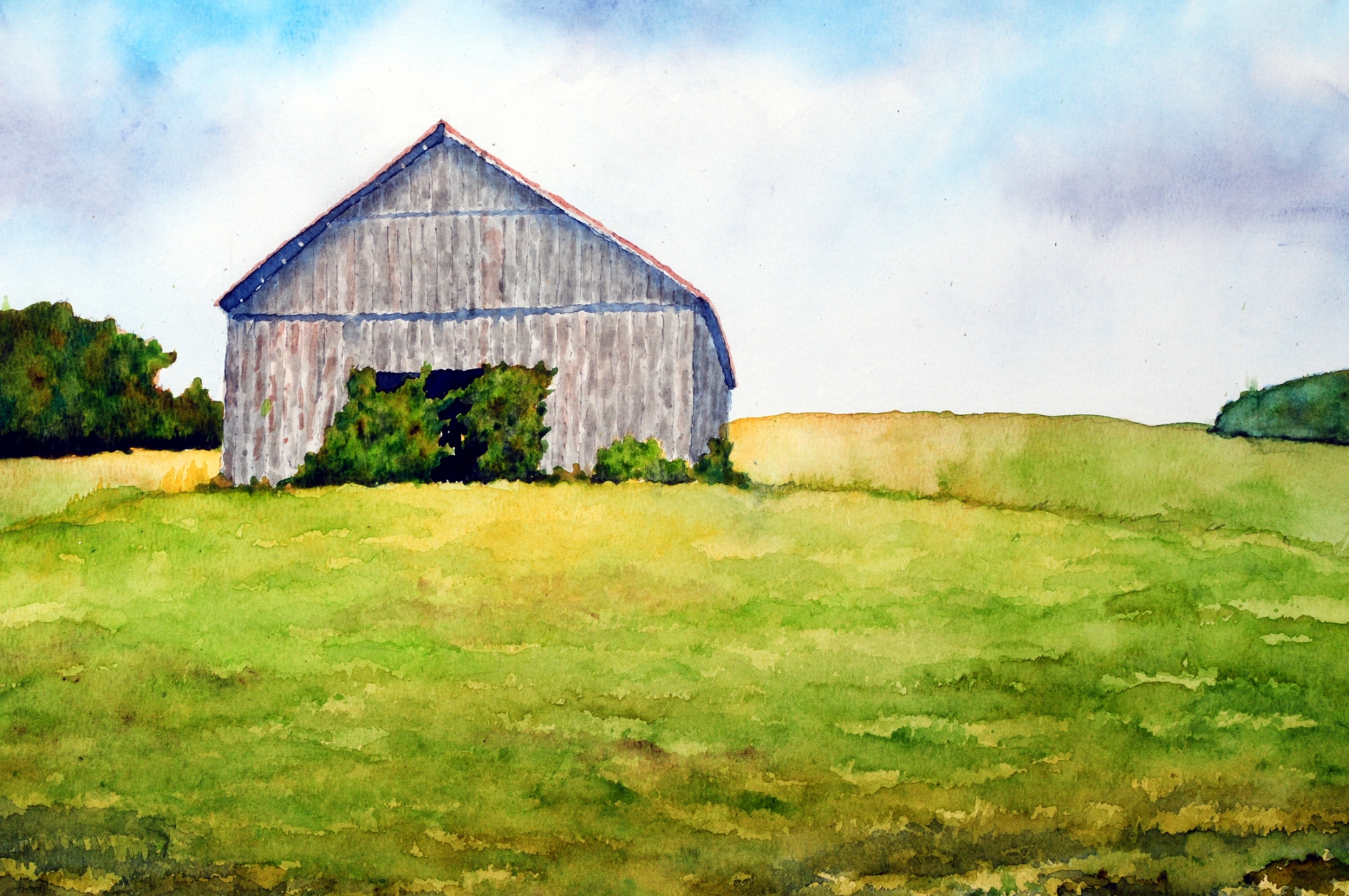 Click here to view old barn in a field by sherman barnes